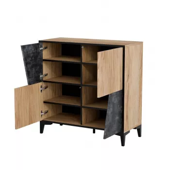 Cama 4D hylly OVO 90x38xK90 tammi/betoni