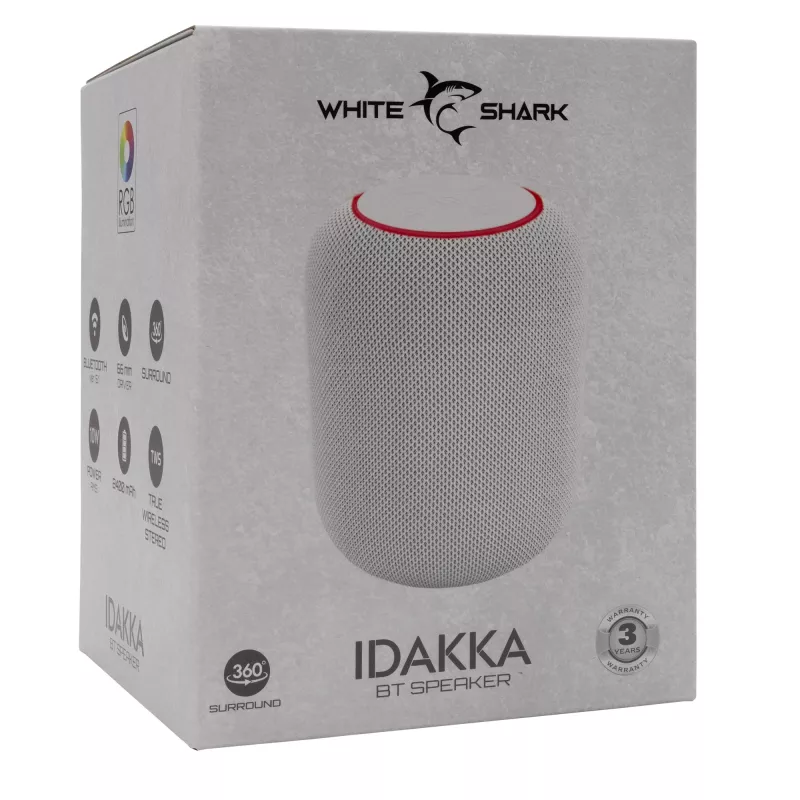 Kannettava kaiutin White Shark GBT-619 Idakka valkoinen