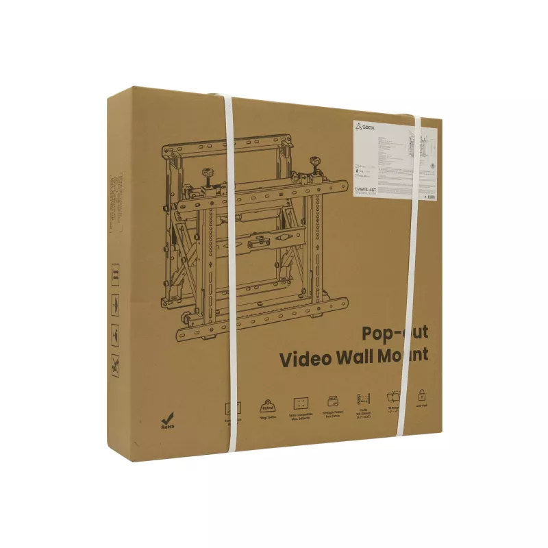 TV-seinäteline SBOX LVW13-46T 45–70 tuuman televisioille, VESA jopa 600x400