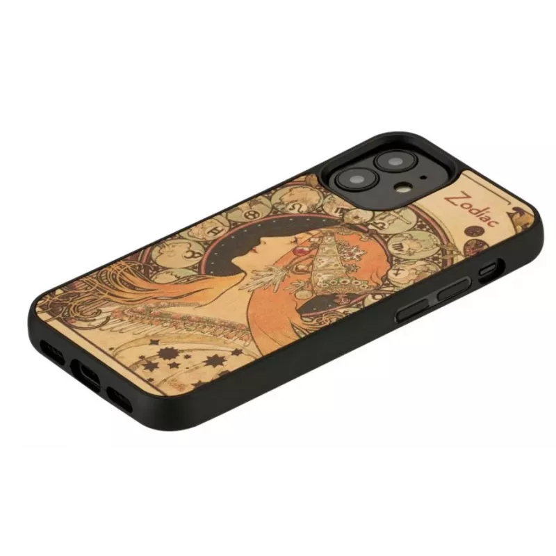 Man and Wood -puhelinkotelo iPhone 12 mini — Zodiac-sarja, musta