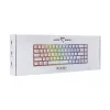 Näppäimistö White Shark RONIN valkoinen USB QWERTY 68 näppäintä LED