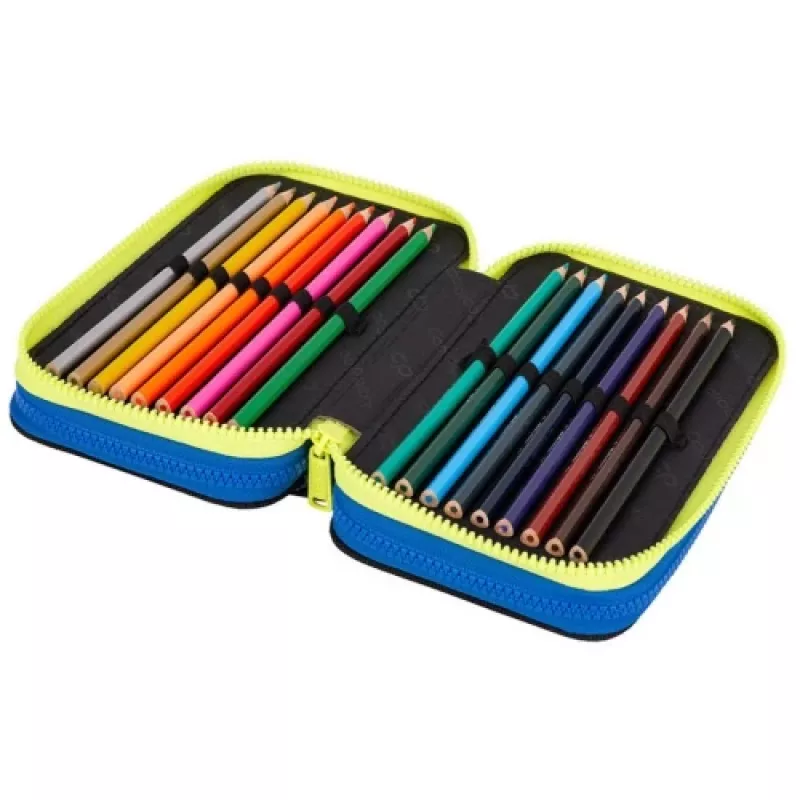 CoolPack Jumper 3 ATLANTIS F067828 -penaalilaukku — kolmikerroksinen koulupenaali