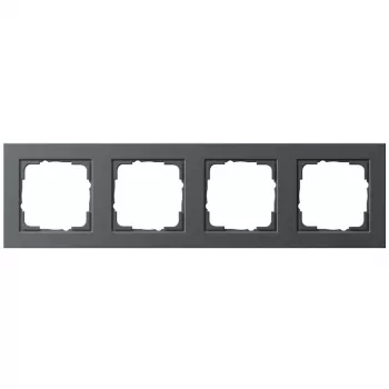 Kytkin-/pistorasiakansi GIRA E2 antrasiitti, termoplasti, ruuviton, 80,8 × 294,7 × 9,3 mm