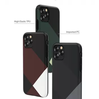 Suojakotelo Devia Simple Style Grid iPhone 11 Pro -puhelimelle, punainen