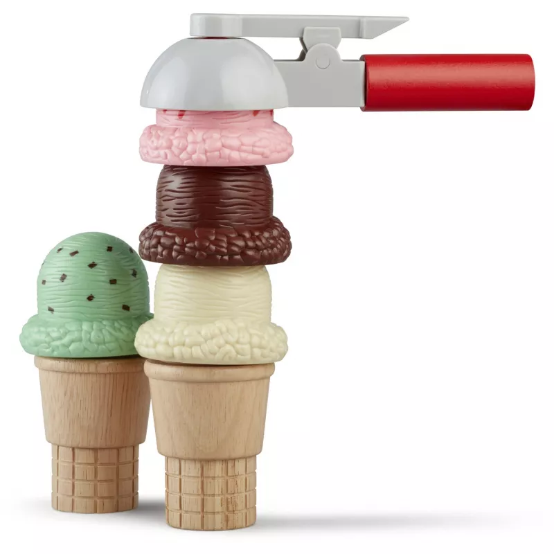 Melissa & Doug Scoop & Stack jäätelösarja leikkikeittiöön