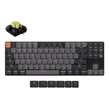 Mekaaninen näppäimistö Keychron K1X-A4 80 % QWERTY englanti, USB + Bluetooth, 87 näppäintä, LED-taustavalo, harmaa