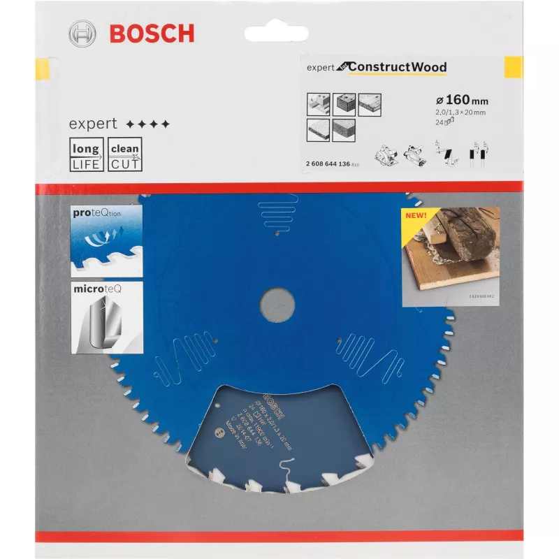 Pyörösahanterä Bosch 2 608 644 136 16 cm poraus 2 cm