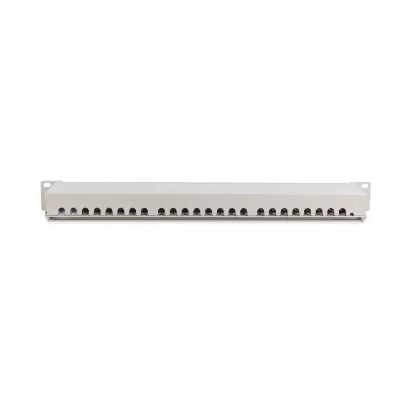 DIGITUS DN-91624S 24-porttinen Cat6 suojattu katkaisupaneeli, 1U 19 tuumaa, harmaa