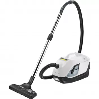 Kärcher DS 6 lattiapölynimuri — kuivapuhdistus, 650 W, 2 l pölykapasiteetti, HEPA 13, 10,2 m toimintasäde, teleskooppiputki