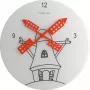 NeXtime kello 8807 Windmil, Ø30 cm, seinäkello, valkoinen/musta/punainen