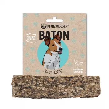 PAKA ZWIERZAKA Cod Bar 12 cm 28 g koiran herkku — luonnollinen hampaidenhoitopuruluu kalamaulla