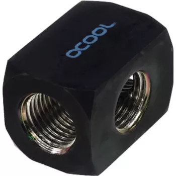 Alphacool HF liitäntäterminaali TEE T-haara pyöreä G1/4 - Deep Black (17030)