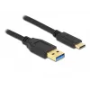 USB-kaapeli DeLOCK SuperSpeed USB 3.2 Gen 2 Type-A - Type-C 3 m