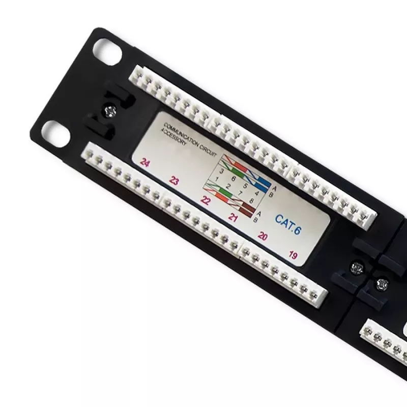Kytkentäpaneeli RACK 24 porttia, Cat.6 UTP