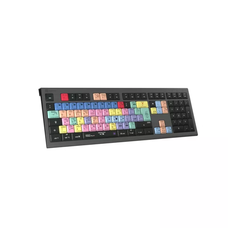 Logickeyboard Adobe Premiere Pro CC Astra 2 näppäimistö yleisnäppäimistö USB QWERTZ saksa harmaa