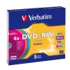 VERBATIM 43297 Verbatim DVD+RW ohut Jewel Case 5 4.7GB 4x väri