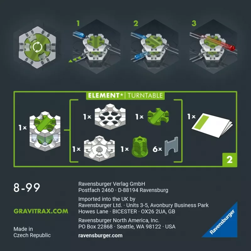 Ravensburger GraviTrax PRO elementti kääntölevy kuulirata-lelu (22433)