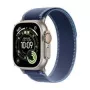 Älykello Apple Watch Ultra 3 GPS + Cellular 49 mm Natural Titanium Blue Bright Trail Loop -rannekkeella