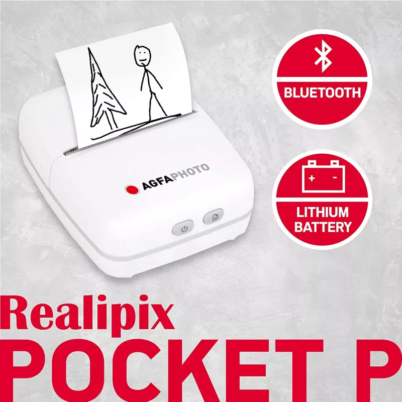 Tulostin AgfaPhoto Realpix Pocket P terminen valkoinen