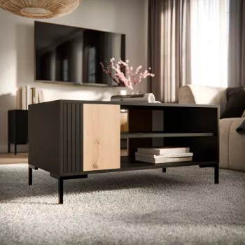 Cama MERCI sohva-/pihapöytä 100 x 55 x 49 cm musta/tammi artisan