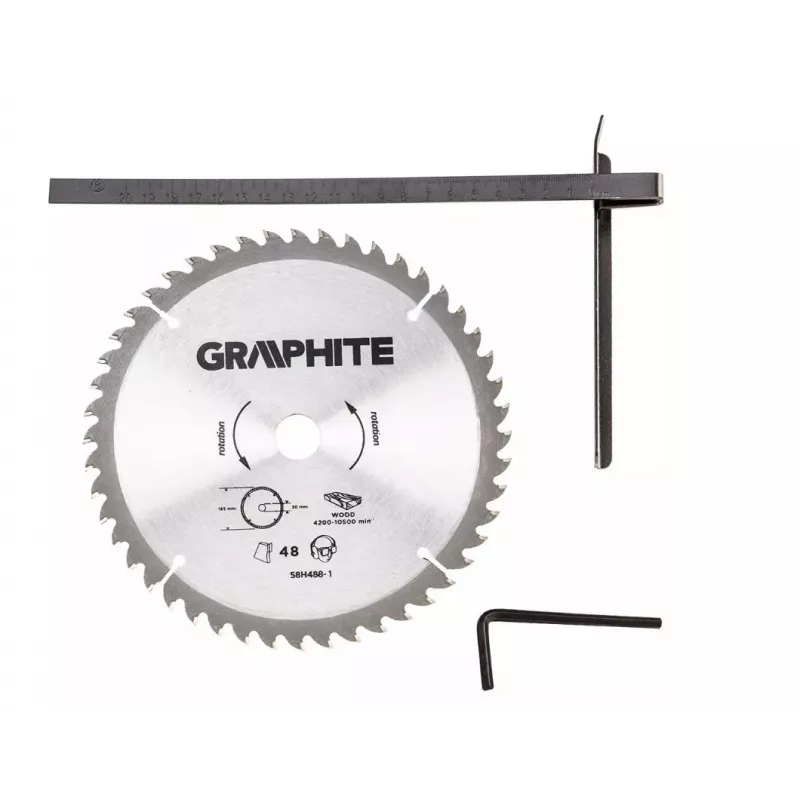 Käsipyörösaha Graphite 58G488 1200 W 185 mm