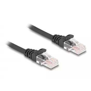 Verkkokaapeli DeLOCK RJ45 spiraalikaapeli pistoke - pistoke Cat.5e 1 m musta