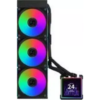 All-in-One-nestemäinen CPU-jäähdytin Lian Li HydroShift II LCD-S 360 mm RGB:llä ja LCD-näytöllä
