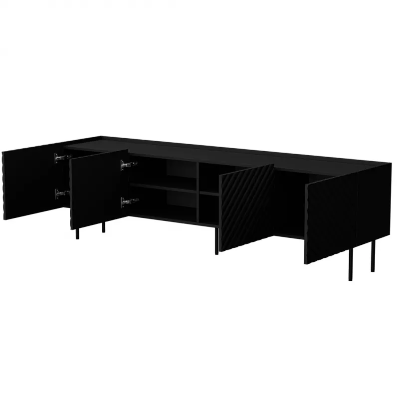 Cama LUCCA 4D TV-taso 200x40x59 musta
