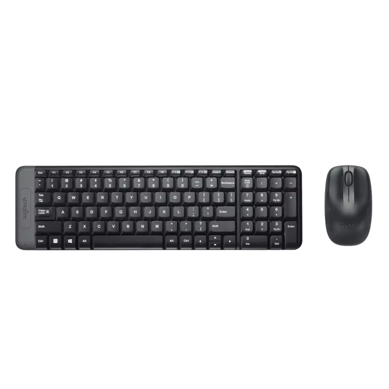 Logitech Wireless Combo MK220 - näppäimistö-hiirisarja - langaton - 2,4 GHz - italialainen - tummanharmaa (920-003721)