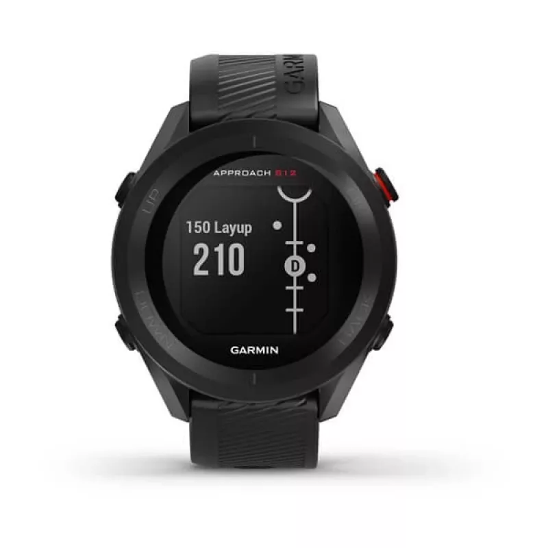 GPS-golfkello GARMIN Approach S12 musta, 43 mm kotelo, silikoniranneke, 30 h GPS-akku