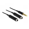 Audiokaapeli DeLOCK 65575 0,25 m 3,5 mm 2 x 3,5 mm musta