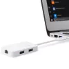 Edimax EU-4308 USB-C-keskitin, 3x USB 3.0 + Gigabit Ethernet