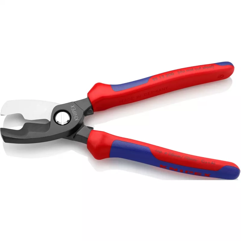 Knipex 95 12 200 kaapelisakset kaksoisterällä, 200 mm
