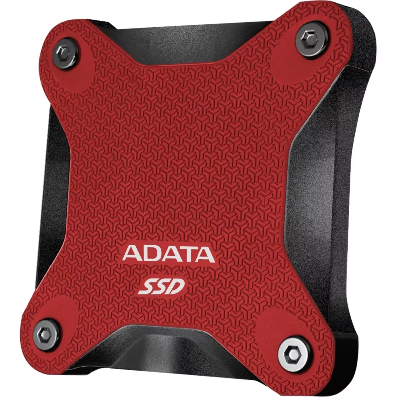 Ulkoinen SSD ADATA SD620 1 TB, kannettava USB 3.2 Gen 2 (Micro-USB B), lukunopeus 520 MB/s, kirjoitusnopeus 460 MB/s, iskunkestävä, punainen