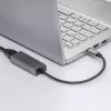Akyga AK-AD-65 USB-C - Gigabit Ethernet -sovitin, RJ45, 15 cm, hopea