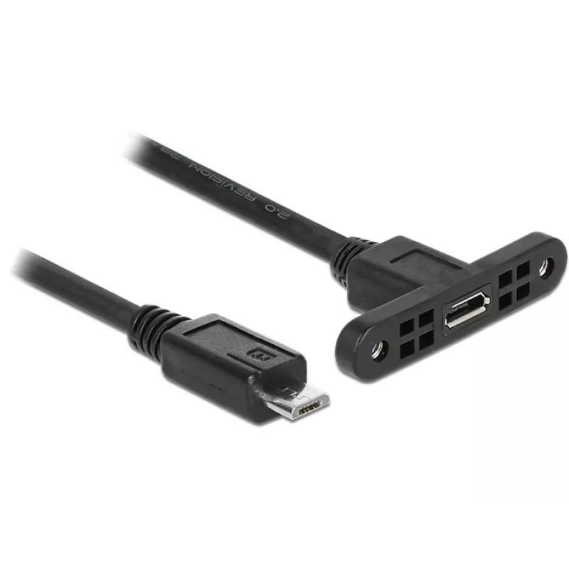 USB-kaapeli DeLOCK 85245 USB 2.0 0,25 m Micro-USB B musta