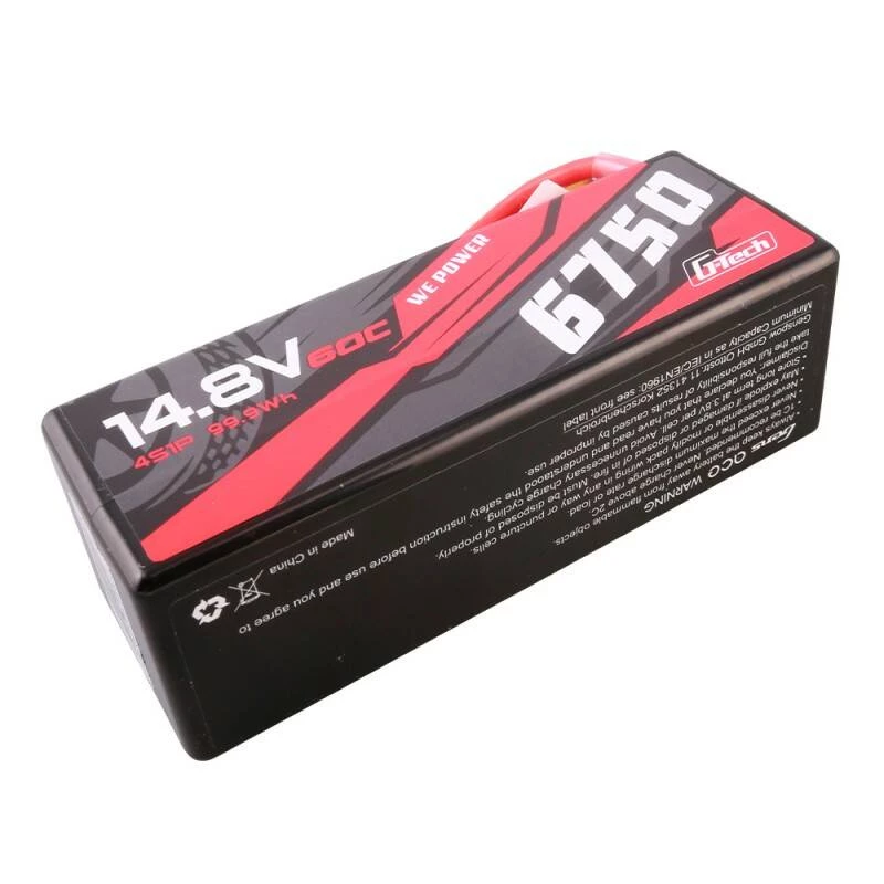 Gens ace G-Tech 6750mAh 14.8V 60C 4S1P 14# XT90 akku