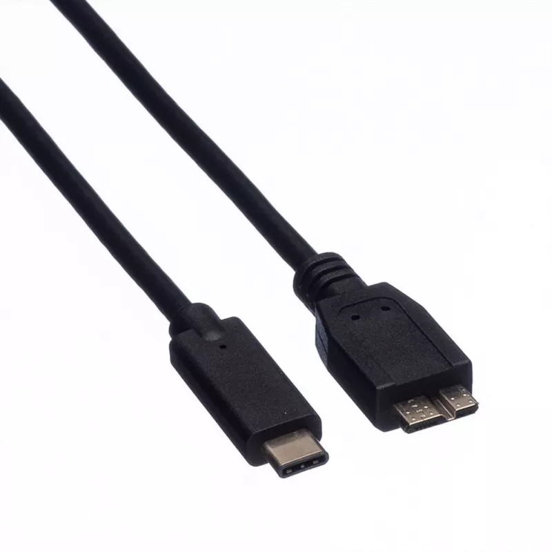 ROLINE - USB-kaapeli - Micro-USB 3.0 Type-B (M) - USB Type-C (M) - 1 m - musta (11.02.9006)