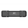 Silicon Power Marvel Xtreme DS72 - USB-muistitikku - 500GB - USB 3.1 Gen 2 / USB-C 3.2 Gen 2 - musta (SP500GBUC3S72VPK)