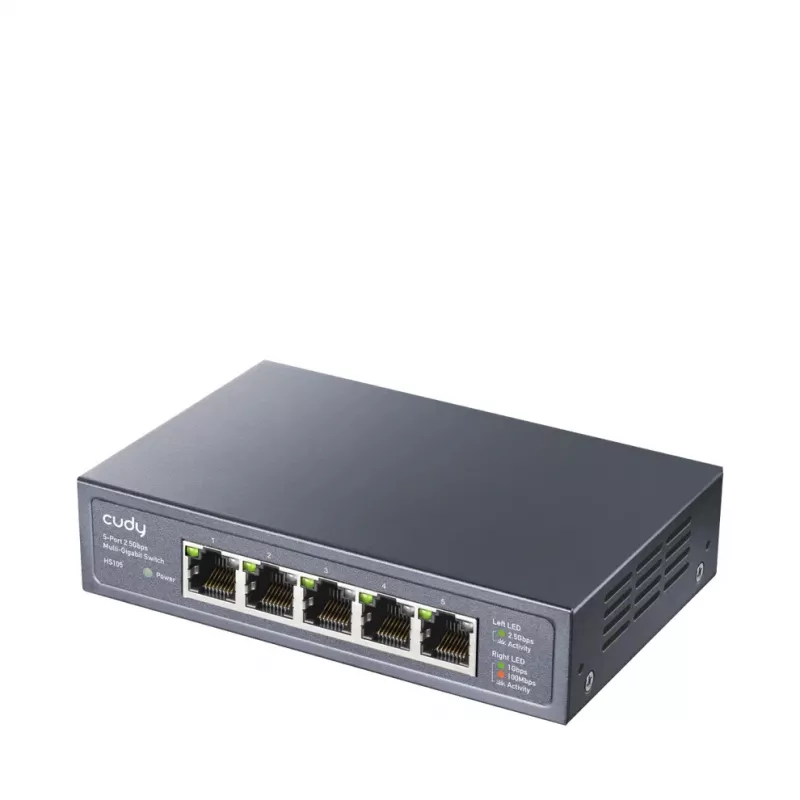 Hallitsematon verkkokytkin Cudy HS105 — 5 porttia, 100/1000/2500 Mbit/s
