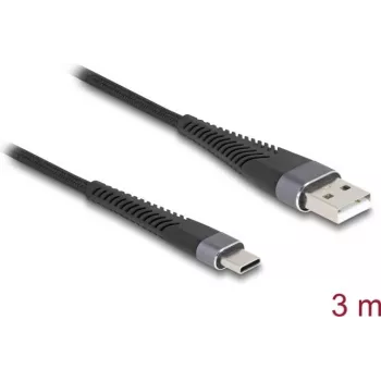 DeLOCK USB-kaapeli USB 2.0 3m USB A USB C musta 81123