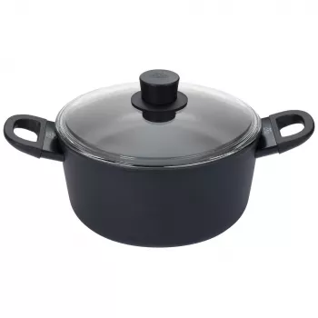 BALLARINI 75002-921-0 kattila pyöreä musta alumiini 24 cm