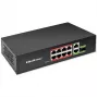 Ethernet-kytkin QOLTEC 52297 PoE RJ45 PoE-uplinkilla ja SFP-portilla
