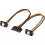 15-pin-SATA Y-virtakaapeli 20 cm
