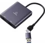 Renkforce RF-6418198 USB-C HDMI -sovitin [1x USB-A - 2x] harmaa 4K UHD 15 (RF-6418198)
