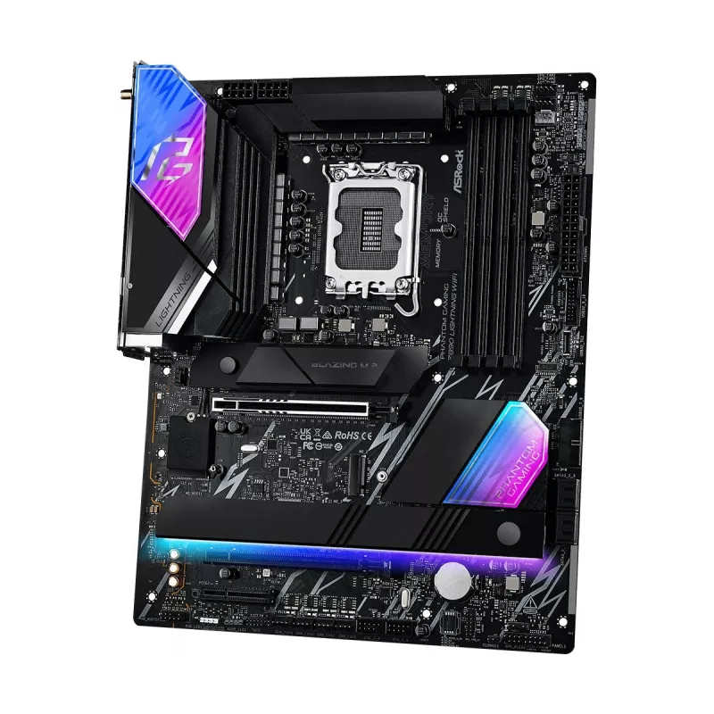 Emolevy ASRock Z890 Lightning WiFi — Intel Z890, LGA1851, ATX, 4× DDR5, Wi‑Fi 7, 2.5Gb LAN, Thunderbolt 4