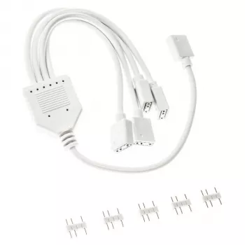 ARGB-haaroituskaapeli Kolink PGW-AC-KOL-157 30 cm valkoinen 3-pin-5V-ARGB-liitännöille