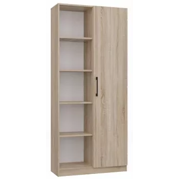 Toimiston kirjahylly Top e shop RD-80 SONOMA KPL, tammiviimeistely, 10 hyllytasoa, 800×300×1820 mm, lastulevyrunko