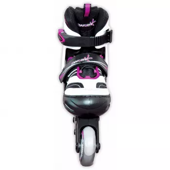 Säädettävät lasten inline-luistimet koko 29-32, rullaluistimet pinkki/musta