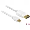 DisplayPort-kaapeli DeLOCK 83485 Mini DisplayPort 7 m valkoinen